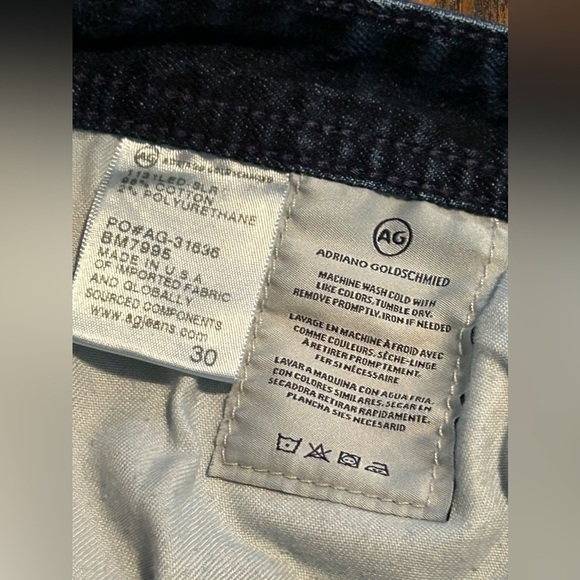 AG The Matchbox Slim Straight Jeans Men’s 30 Adriano Goldschmied Blue Denim USA - Picture 12 of 16